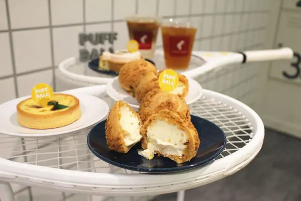 台中美食｜PUFF BALL 泡芙球-台中網美甜點店，網球風超吸睛