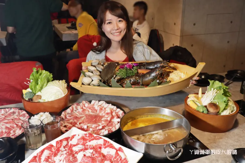 竹北活體海鮮火鍋推薦上官木桶鍋！免費請你吃肉盤，竹科人揪團吃起來！新竹火鍋推薦- ㄚ綾綾單眼皮大眼睛