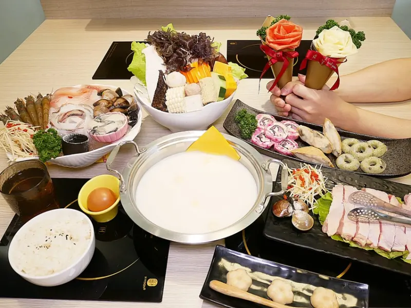 桃園特色火鍋推薦，可以吃的玫瑰花你有看過嗎? 甜甜圈造型和壽司皂行的魚漿你吃過嗎? 重點是口味不單調，想嚐鮮這邊看-大麻鍋物