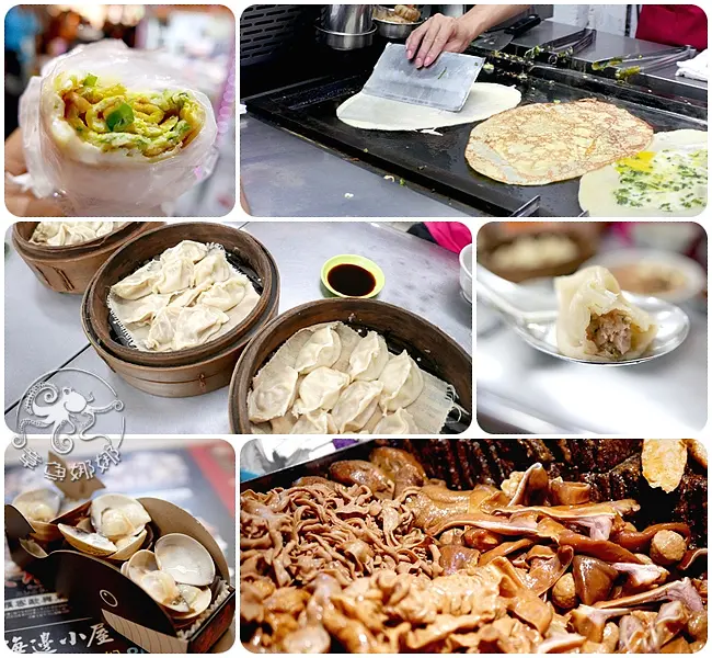 台中美食▋銅板小吃【逢甲夜市】滿滿美食小吃銅板價，來去逢甲吃晚餐！"明倫蛋餅"幻化成另類中式可麗餅、吉蜂蒸餃一籠只要$30元！