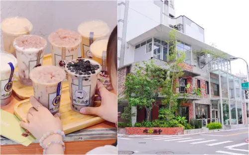 吃茶三千台灣概念店：台中最美飲料店/夏天超濃芋慢熟濃芋鮮奶+慢熟芋見國王好喝推薦