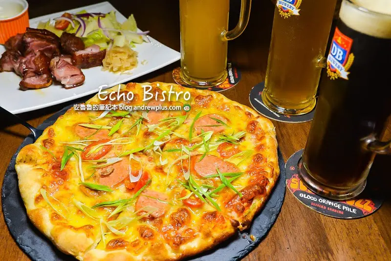 Echo Bistro-永和pizza餐酒館和朋友一起喝生啤酒吃披薩