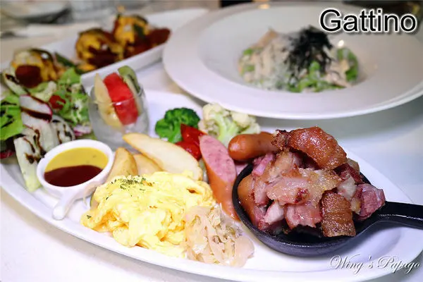 [東區早午餐義式餐廳] Gattino。道道精緻異國料理推薦／苔苔明太子手工菠菜麵／秘製德國豬腳／手作甜點／台北國父紀念館站美食餐廳。