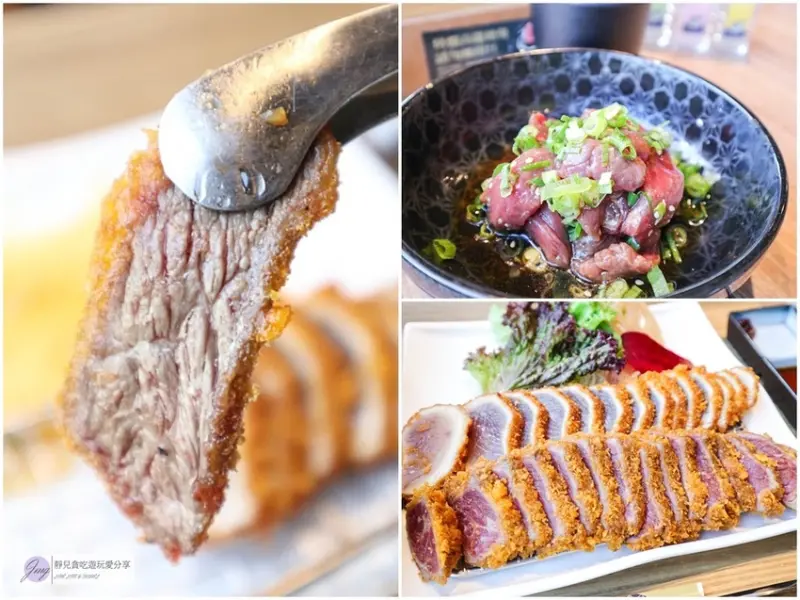 桃園美食-虎次日式燒肉‧炸牛排專門店-燒烤酥炸雙重吃法一次滿足-炸南方黑鮪菲力VS炸冷藏黑牛霜降/桃園統領店