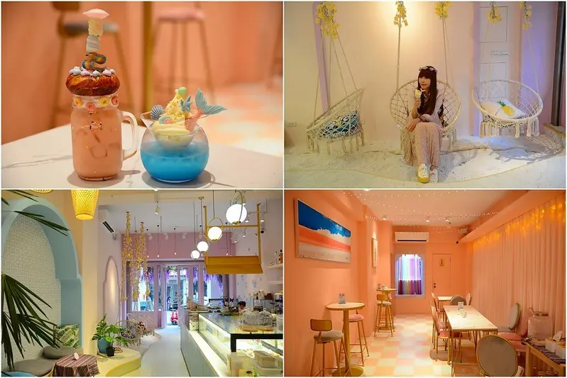 【台中中區｜美食】夢幻網美店，獨角獸、美人女、愛麗絲霜淇淋及繽粉甜點，鞦韆、球池超好拍。藍箱處Blue Box