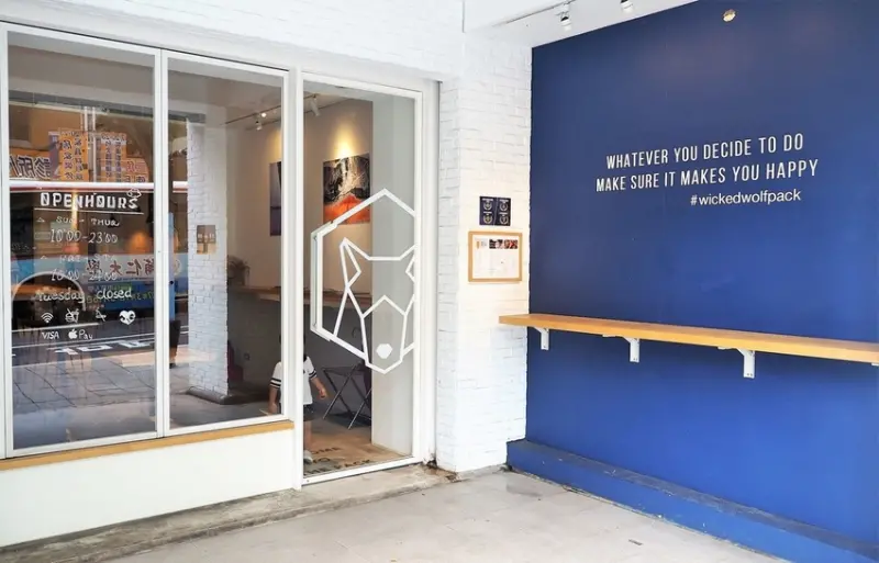 【台北天母 | 咖啡廳】清爽系藍白色咖啡館♢Wicked Wolfpack