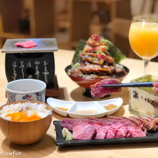 【台中美食】嵐山熟成牛かつ專売 台中炸牛排 日式餐廳 中秋烤肉樂趣多 澳洲和牛系列 牛小排山 西屯區美食