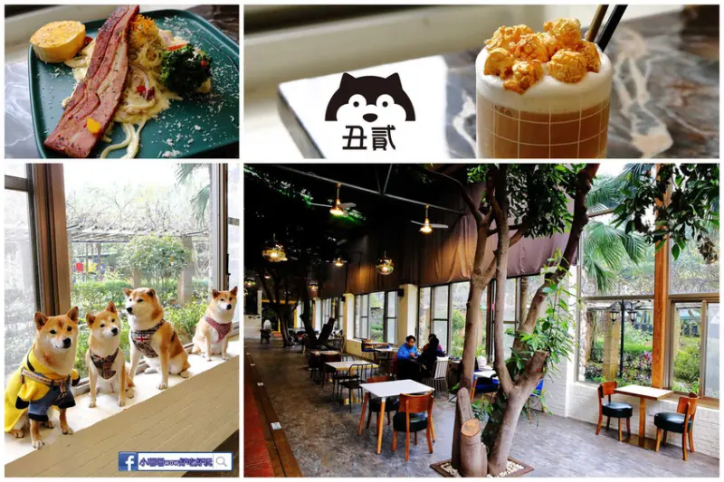 【食。龍潭】丑貳〜桃園景觀庭園親子餐廳。超大草皮玻璃屋×溜滑梯，綠色植栽讓你彷彿在小森林裡用餐！（寵物友善） 