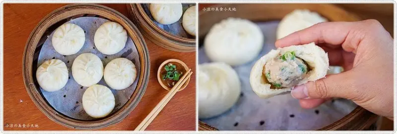 台中北屯║老麵發酵厚皮QQ小籠包，手工現包，滿滿肉餡皮軟Q鮮香，沾上獨創辣醬更涮嘴~ - 小凉的美食小天地