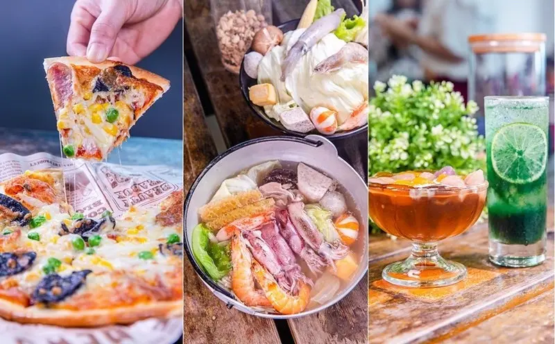 【基隆美食】藻樂趣.基隆小捲海陸鍋、漁夫定食、飛魚卵紅黑雙併披薩、藍藻果汁