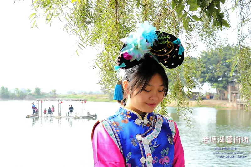 【台南景點】老塘湖藝術坊。隱藏在台南學甲的古城鎮，幽靜絕美的世外桃源，瞬間穿越到清朝當格格