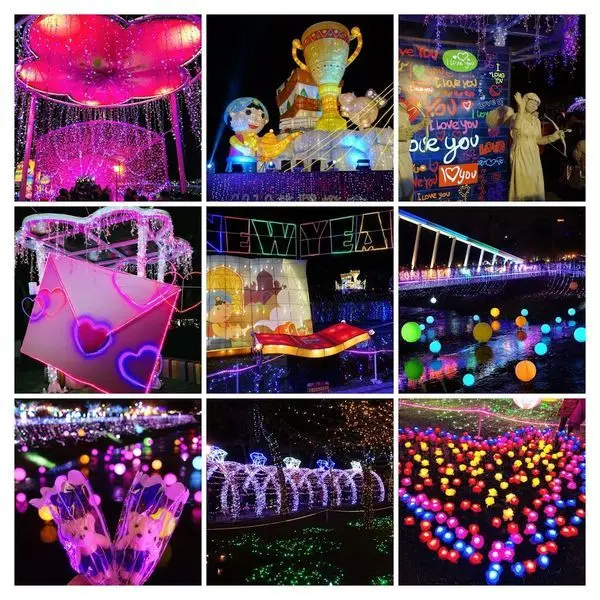 【2019桃園燈會三民主燈區】到處充滿愛的大型裝置藝術/超級夢幻童話城、粉紅桃花林陪我們共度浪漫的夜晚