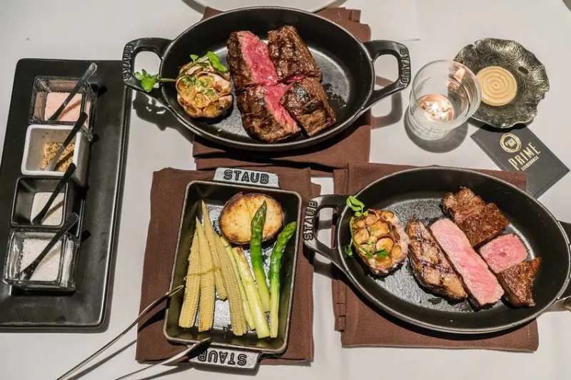 台北頂級牛排推薦 N°168 PRIME 牛排館敦化店｜日本A4肋眼牛+頂級肋眼心｜台北約會餐廳｜敦化SOGO百貨｜情人節花束Venus Jo『赫本』