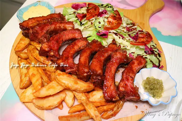 台北車站啤酒餐廳推薦／japjap餐酒館／ japjapbikini CAFE BAR／精釀啤酒／雞米花堆成山／美式豬肋排／手工甜點體驗。