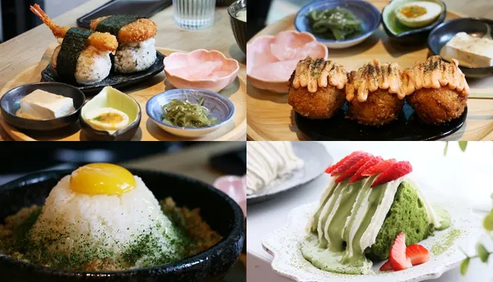 三重美食『五円·ご緣』日式定食(炸蝦飯糰、明太子飯糰、月見富士山、唐揚炸雞)，抹茶布丁奶酪，抹茶戚風蛋糕，IG熱門打卡，菜單價位(捷運三重國小站)