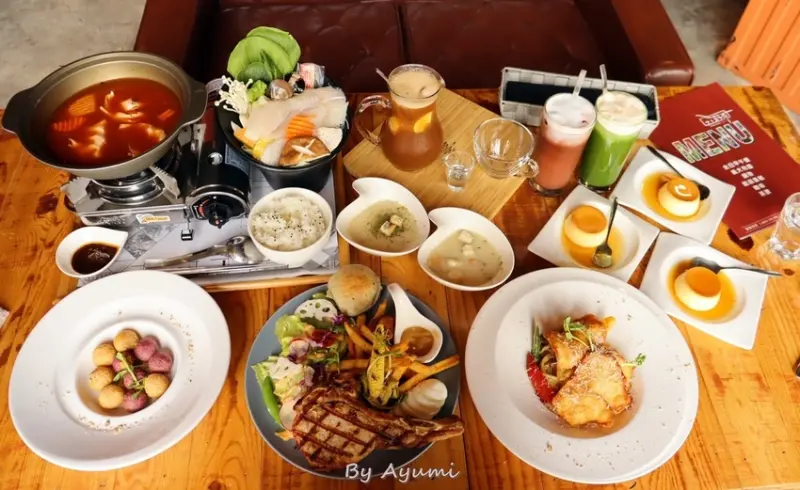 [台南安南區聚餐推薦]7127複合式餐廳/戰斧豬排/義式海鮮番茄鍋/炸魚白醬義大利麵/焦糖手作布丁/拍照打卡免費送店內小點一份