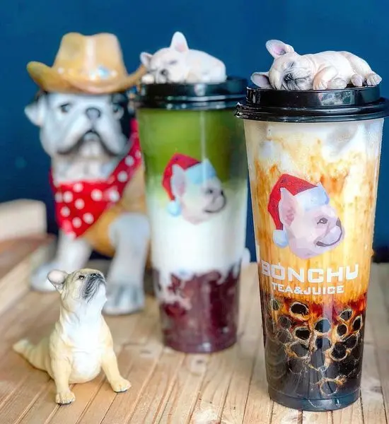 [食記] 桃園 - 桃園/藝文特區【BONCHu 創意鮮果茶飲－藝文店】療癒人心的可愛法鬥手搖飲