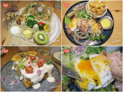 桃園 咖楽聚~澎湃蛋盒早午餐。華麗水果法式吐司