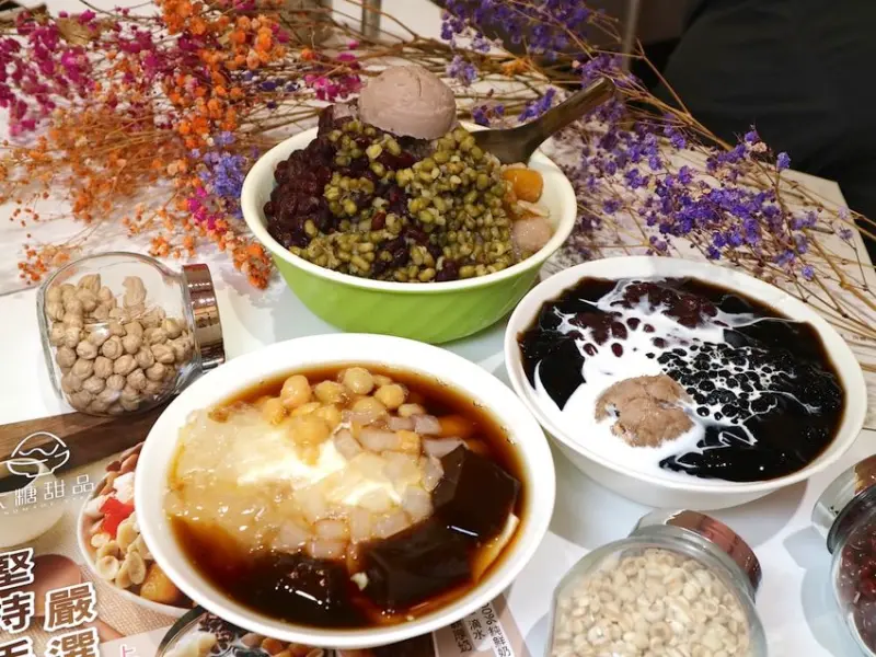 大糖甜品黑糖專賣-台南東安店：台南甜品推薦，多達20多種配料任你選，冰品.豆花.燒仙草.手搖飲料通通有｜純手工黑糖.黑糖波霸厚奶茶 - 進食的巨鼠