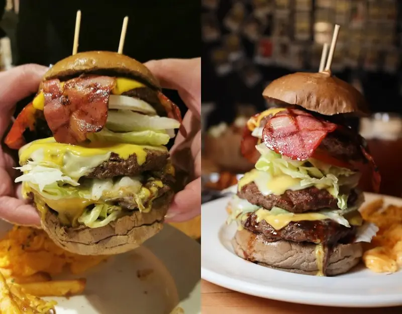 (忠孝敦化站/忠孝復興站)東區美式餐廳-Stan & Cat 史丹貓美式餐廳,快來挑戰高度超過20公分高5.5OZ超大漢堡