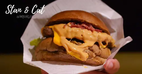 台北忠孝敦化美食，客製化霸氣份量漢堡、邪惡花生起司醬，難怪店內大客滿！