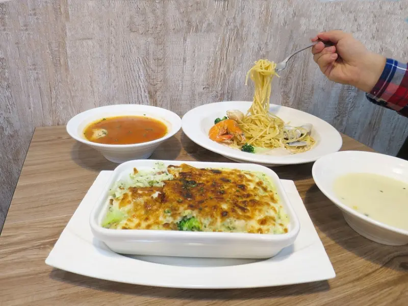 【新北淡水美食】MiNi廚房，平價又美味的義大利麵，內用還有飲料可無限暢飲!(淡江大學周邊美食/淡水義大利麵/捷運淡水美食)