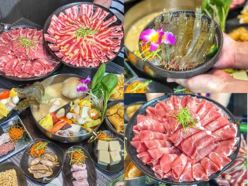 台南安平火鍋【胖胖豬鍋物料理】萌豬冰磚鍋底超可愛 新推出四人套餐給你50盎司牛豬大肉盤 滿足肉肉控的味蕾享受 | 小白只饗ㄔ美食