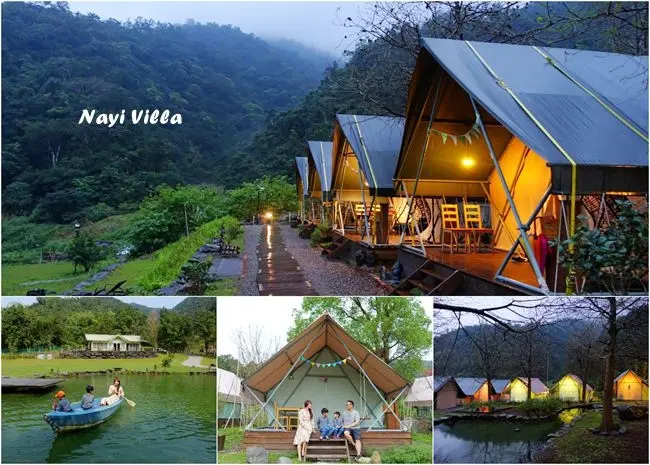 2019宜蘭露營秘境 ▶ 那一村 Nayi Villa ▶ 免搭帳、免裝備豪華親子露營、懶人露營 帳篷內有獨立衛浴 划船、溪邊抓魚、戲水、烤肉!
