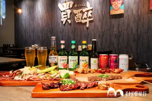 宜蘭宵夜-買醉串燒酒場｜宜大旁超高CP值的燒烤串燒炸物沙朗牛排與烤魷魚        
      