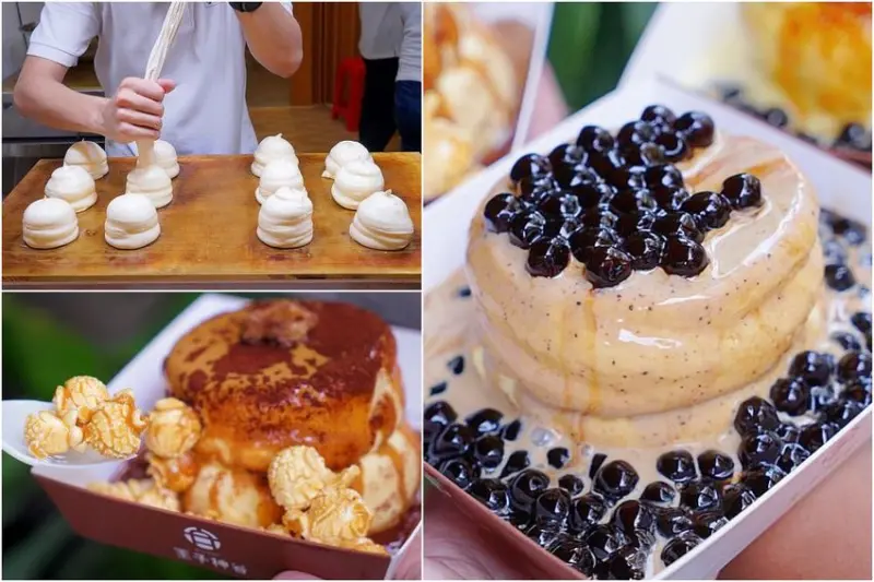 藏在巷子裡的超人氣厚鬆餅，下午開店排滿人～一份百元價格，珍珠、爆米花配料加量不加價！！