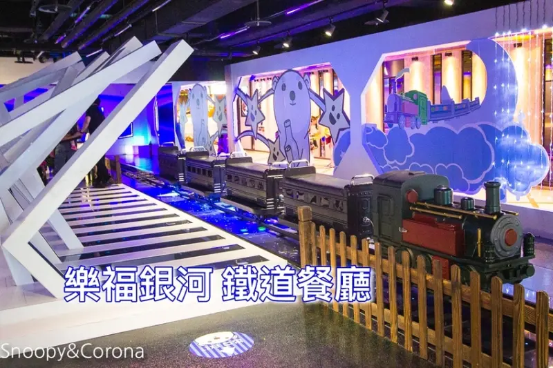 【親子餐廳】大直ATT 4 recharge親子餐廳｜樂福銀河鐵道餐廳～夢幻銀河為主題的親子餐廳，用餐小火車無限搭乘