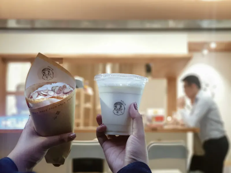 台北美食||錐子日式可麗餅咖啡﻿-藏在巷內的日系清新感十足的可麗餅小店||大安區、東門站