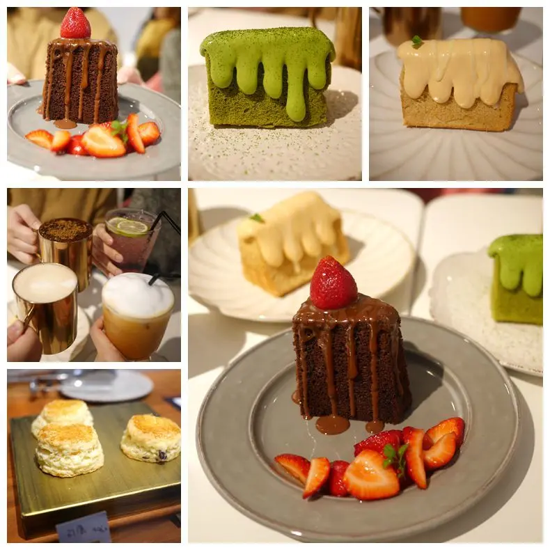 【新竹美食】KB kaffe boutique ，新竹巨城旁又一家新開的戚風蛋糕甜點屋，店面是韓貨服飾店。必吃泰奶戚風蛋糕、抹茶戚風蛋糕、草莓巧克力焦糖戚風蛋糕！