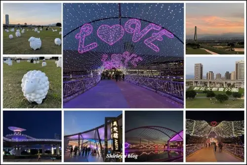 機捷A2三重站．新北大都會公園、辰光橋光雕、詩步領羊