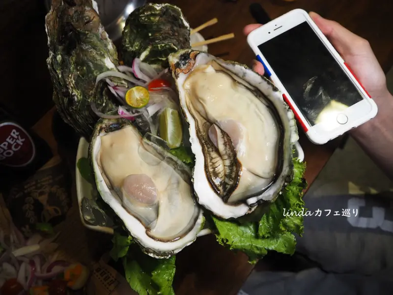 火夯seafood 海鮮燒烤 府中美食 板橋痛風美食 原汁原味海鮮燒烤 比臉還大浩客生蠔 加藤鷹生蠔鮮甜牛奶味