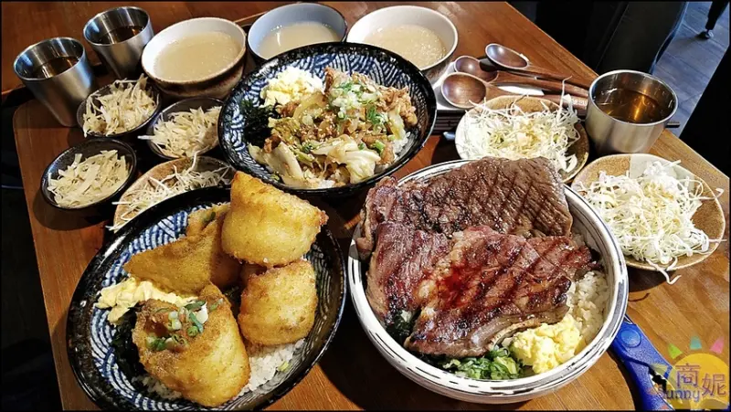 台中草悟道大胃王美食!沐丼~爆量丼飯外加附餐吃到飽90元起還免服務費很超值@商妮吃喝遊樂