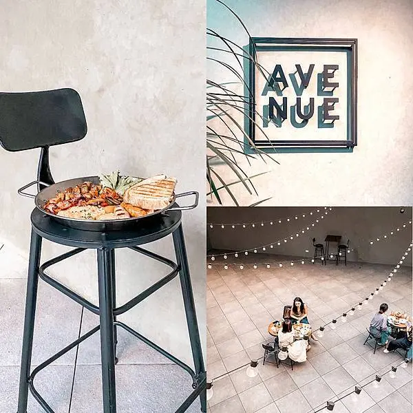 台北｜Avenue 露天美式餐廳，份量超大，大安區商辦大樓裡的綠洲藏在B1