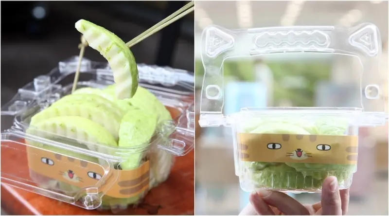 台南美食-芯芯要去【椿-現切芭樂】~萌萌噠喵咪提盒，鮮脆爽口芭樂配上新鮮果汁美味再升級