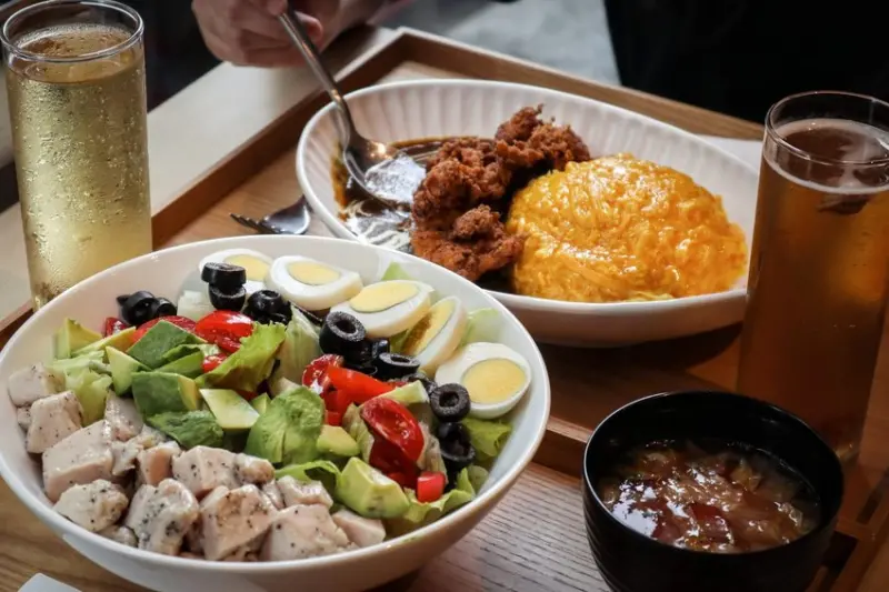 台北大安｜菊乃屋kikunoya～質感無印風日式自助食堂！東京咖哩姊妹店的美味定食料理（捷運大安站）～