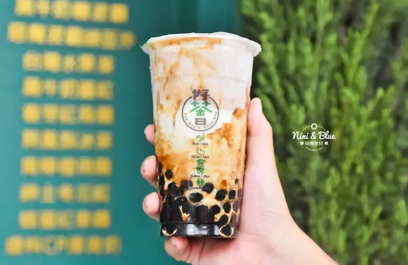 台中飲料: 好茶日，惡魔波霸芋豆沙一次喝到芋頭沙牛奶、綠豆沙、每日午晚限量30杯的手炒黑糖珍珠-妮妮布魯