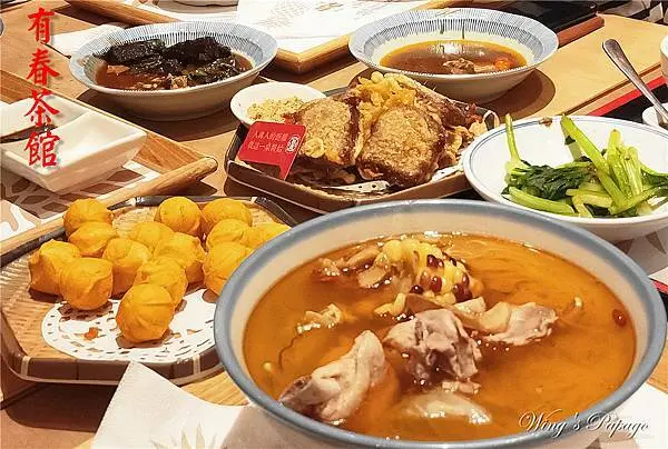 台中車站美食推薦，有春茶館大智店／懷舊味中式眷村手路菜／火鍋，滷味，飲茶／台中火車站附近餐廳。