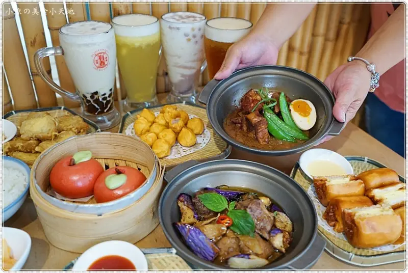 有春茶館大智店｜台中火車站美食，古早味懷舊茶坊，現代與傳統交錯的美味，聚餐聊天喝茶首選~