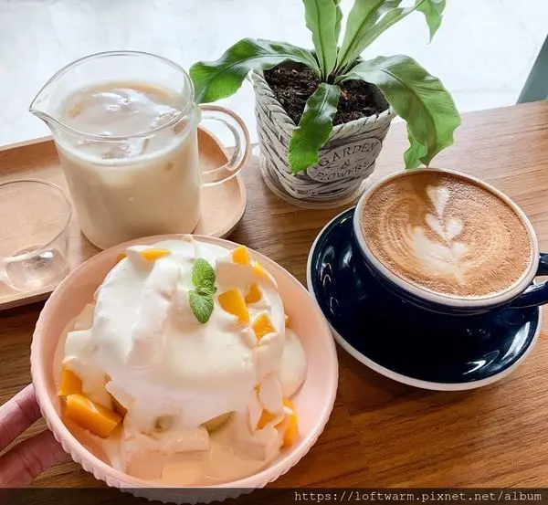 獨特咖啡  雪崩芒果蛋糕與伯爵鮮奶茶的經典下午茶 中壢咖啡館推薦 近中壢火車站...