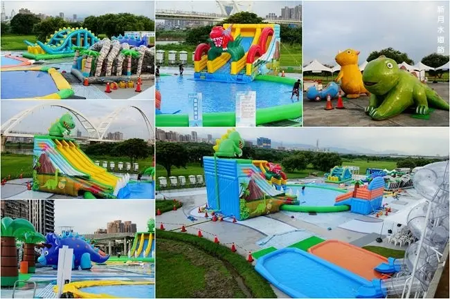 2019新北暑假免費玩水 ▶ 2019新月水道節 勇闖恐龍窟 ▶ 兩層樓高透明極速水滑梯、六大恐龍主題戲水區 恐龍水樂園 新月水道節地點、交通及開放時間!