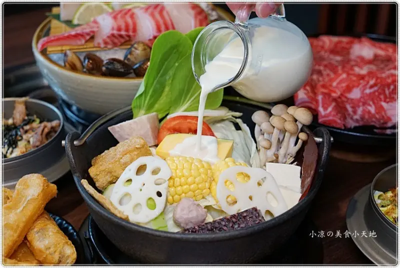 台中火鍋推薦║千波苑，日式小清新火鍋，現撈活體海鮮，獨創義式白醬醇香、重慶麻辣鍋底，大份量絕對大滿足！