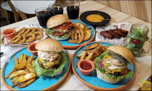 4盎司厚厚牛肉超爆漿!免服務費還有飲料喝到飽，來吧吃漢堡消暑好去處@商妮吃喝遊樂