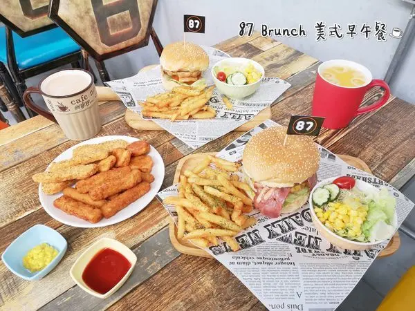 【美食】桃園大溪「87 Brunch 美式早午餐」大份量早午餐推薦，享受假期就從美式漢堡開始!