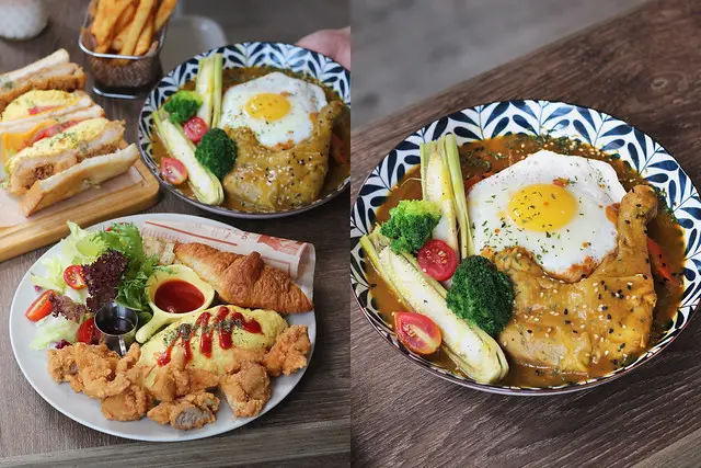 台中美食｜柒‧柒手作早午餐-多種豐富品項早午餐，韓系粉紅販賣機超吸睛