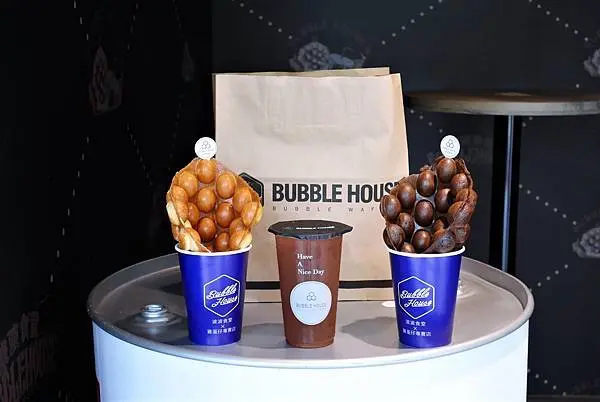 中和美食-波波食堂Bubble House x雞蛋仔港飲專賣店-中和安中店.濃郁巧克力雞蛋仔/經典原味雞蛋仔.四號公園美食.永安市場捷運站