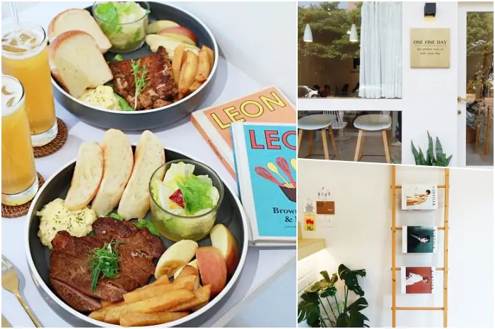 台南早午餐 【日好One Fine Day】純白色系簡約風早午餐店，圓盤早餐好好吃!文內附完整菜單，台南美食|永康美食，近五王國小。